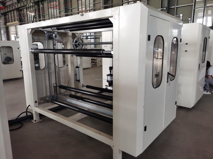 دستگاه تولید رول دستمال توالت کوچک با لمینیت و چسب، دستگاه بازپیچ دستمال آشپزخانه 7