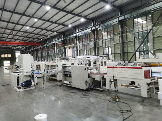 دستگاه تولید رول دستمال توالت کوچک با لمینیت و چسب، دستگاه بازپیچ دستمال آشپزخانه 12