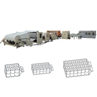 خط تولید دستگاه بسته‌بندی خودکار 48 رول برای بسته‌بندی دستمال توالت کوچک و حوله آشپزخانه برای کسب‌وکارهای تولید کاغذ بافت آمریکای جنوبی